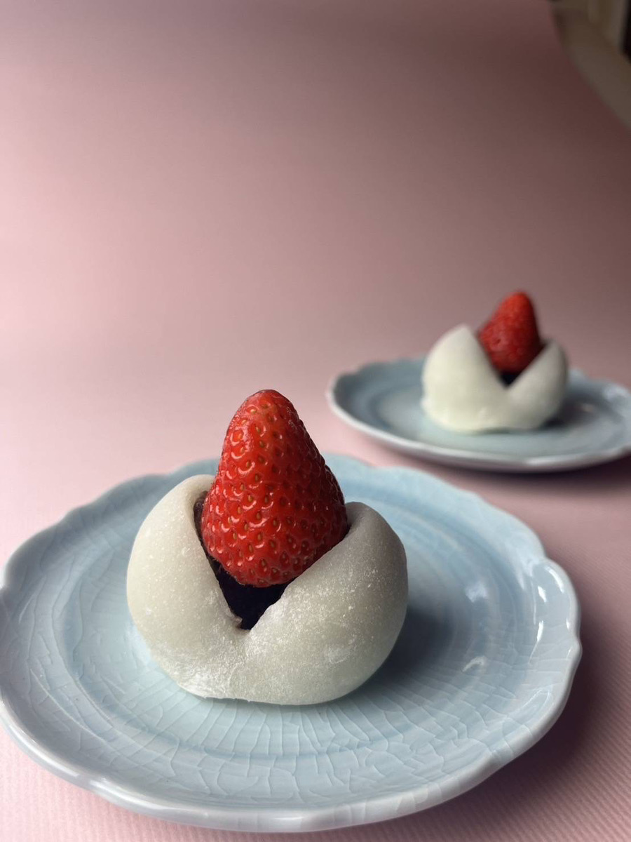 いちごの和スイーツを「茶寮 季」で